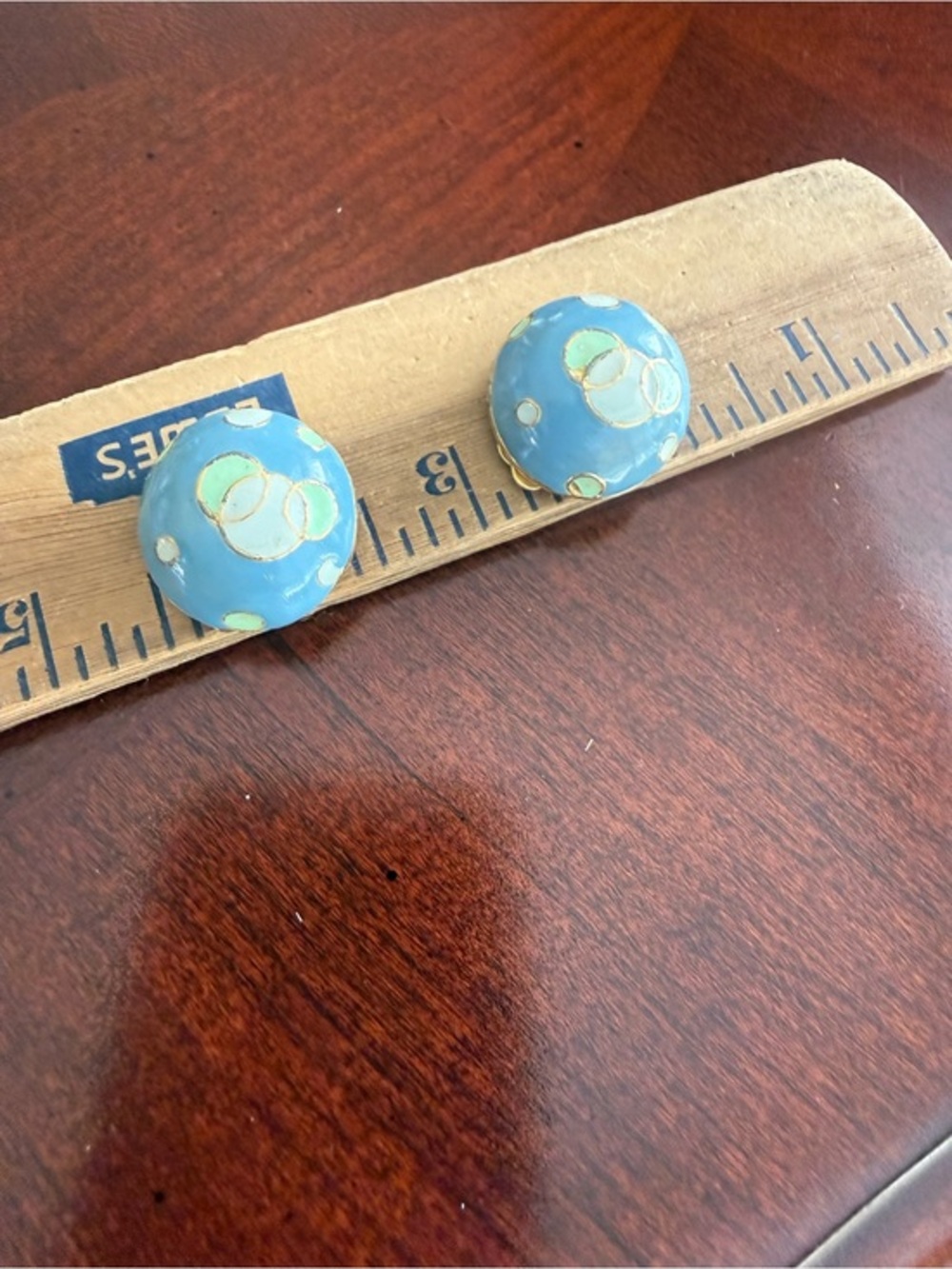 Vintage Blue ClipOn Earrings